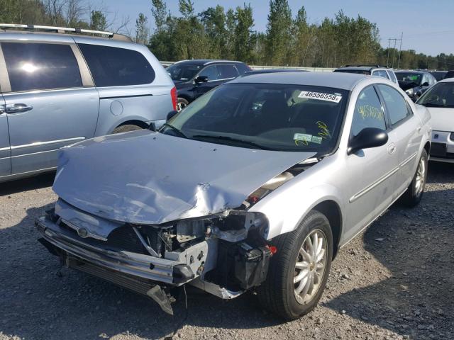 1C3EL56R82N188972 - 2002 CHRYSLER SEBRING LX SILVER photo 2