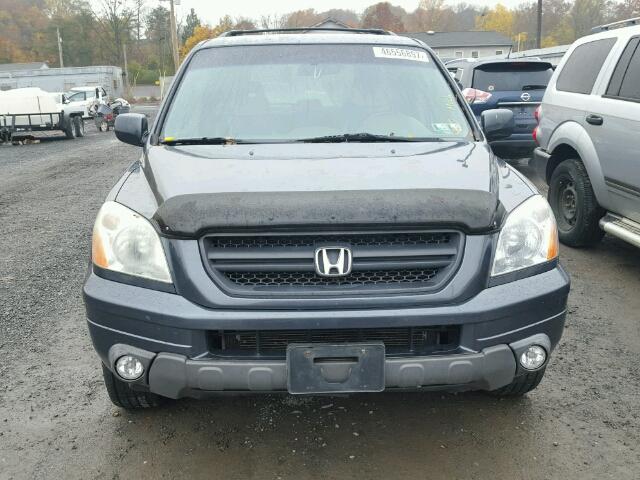 2HKYF18594H504899 - 2004 HONDA PILOT EXL BLUE photo 9