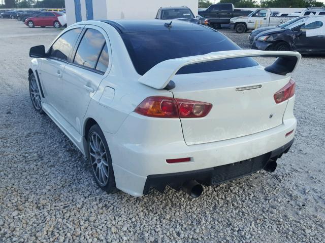 JA3AW86V78U045654 - 2008 MITSUBISHI LANCER EVO WHITE photo 3