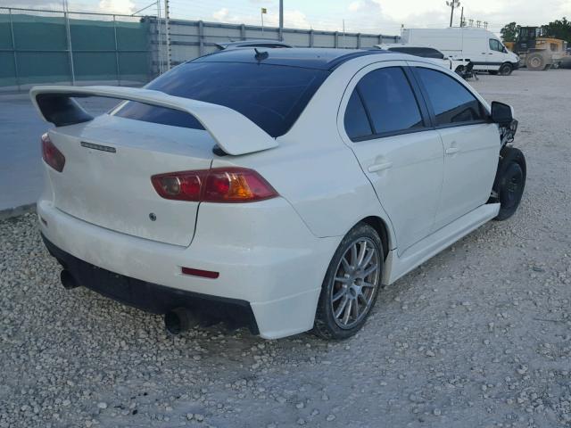 JA3AW86V78U045654 - 2008 MITSUBISHI LANCER EVO WHITE photo 4