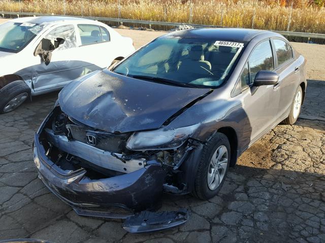 2HGFB2F56EH535941 - 2014 HONDA CIVIC GRAY photo 2