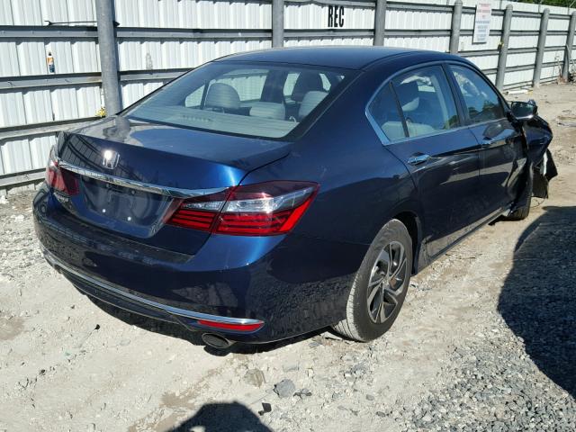 1HGCR2F44GA038362 - 2016 HONDA ACCORD LX BLUE photo 4