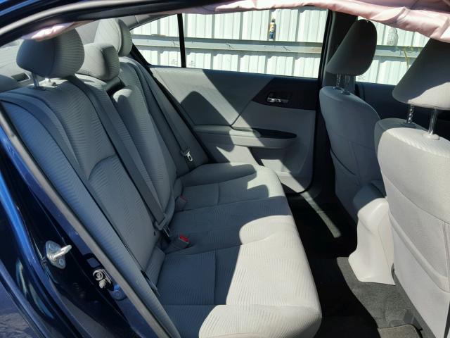 1HGCR2F44GA038362 - 2016 HONDA ACCORD LX BLUE photo 6