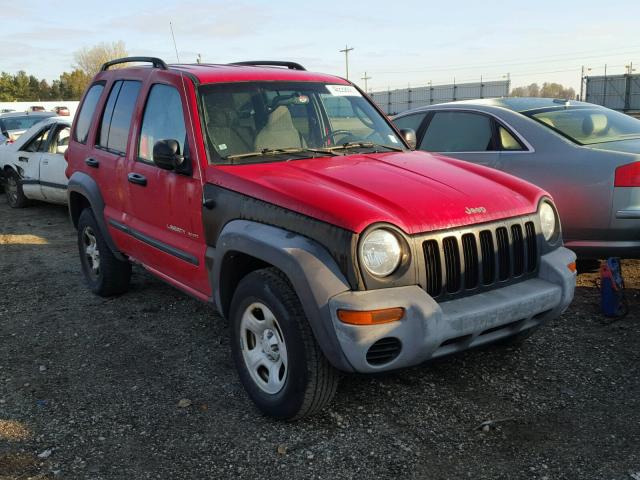 1J4GL48KX2W352158 - 2002 JEEP LIBERTY RED photo 1