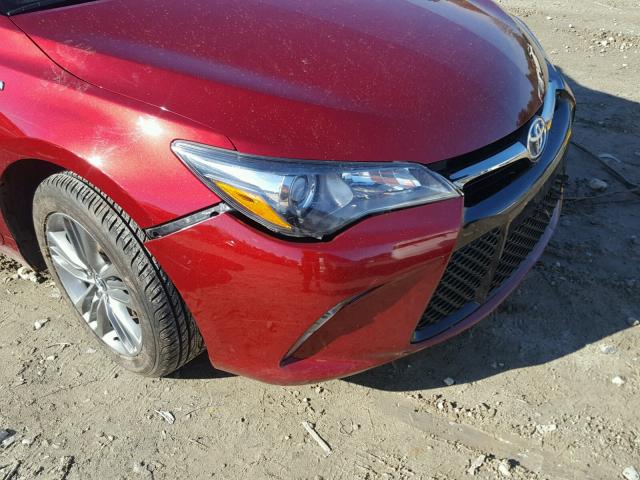 4T1BD1FK4FU148273 - 2015 TOYOTA CAMRY HYBR RED photo 9