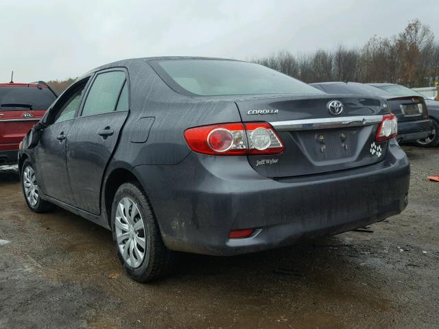 2T1BU4EE7CC812785 - 2012 TOYOTA COROLLA BA BLACK photo 3