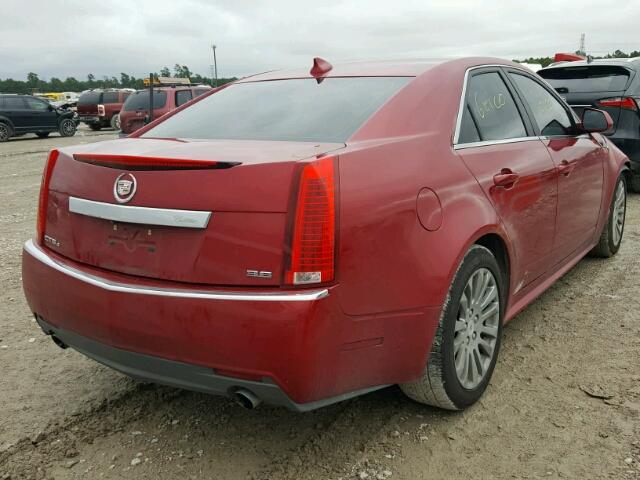 1G6DM5E33D0165412 - 2013 CADILLAC CTS PERFOR RED photo 4