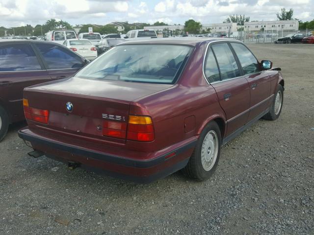 WBAHD6311MBJ59857 - 1991 BMW 525 I AUTO MAROON photo 4