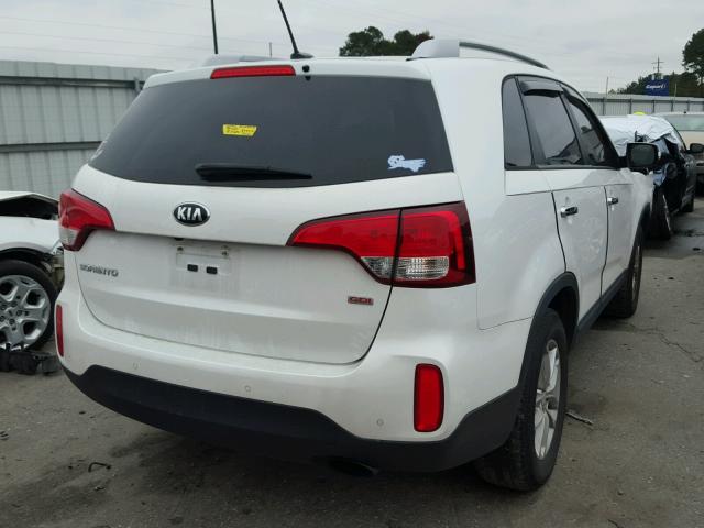 5XYKT3A65EG531457 - 2014 KIA SORENTO LX WHITE photo 4