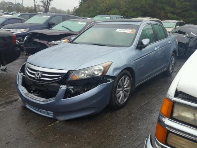 1HGCP2F82BA075394 - 2011 HONDA ACCORD EXL BLUE photo 2