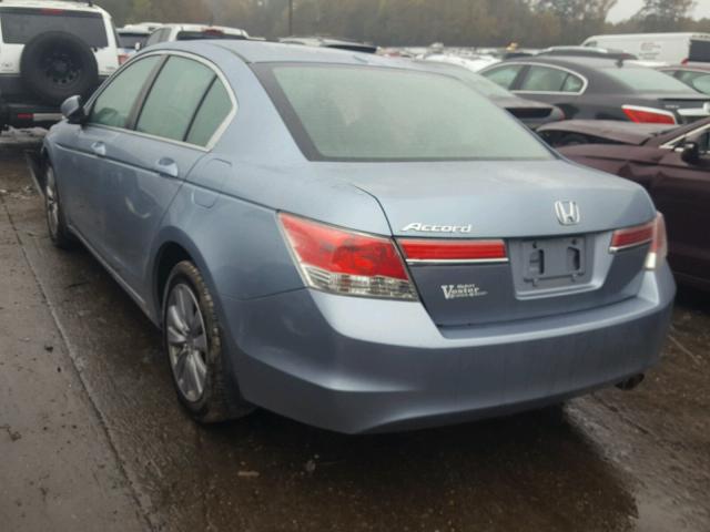 1HGCP2F82BA075394 - 2011 HONDA ACCORD EXL BLUE photo 3