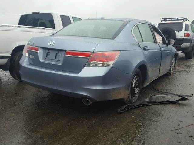 1HGCP2F82BA075394 - 2011 HONDA ACCORD EXL BLUE photo 4