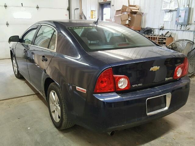 1G1ZF57568F153732 - 2008 CHEVROLET MALIBU HYB BLUE photo 3