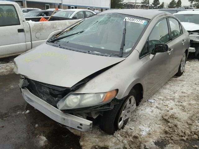 2HGFA16556H511970 - 2006 HONDA CIVIC LX CREAM photo 2