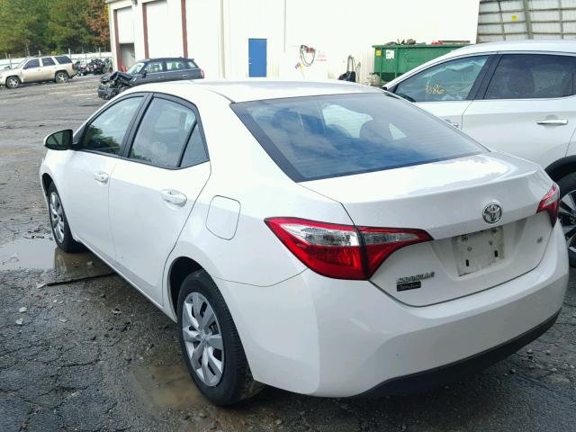 2T1BURHE7FC314261 - 2015 TOYOTA COROLLA L WHITE photo 3