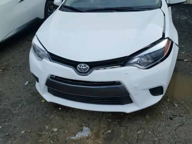 2T1BURHE7FC314261 - 2015 TOYOTA COROLLA L WHITE photo 9