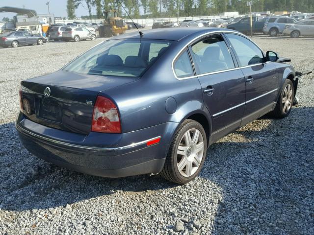 WVWRU63B65E077056 - 2005 VOLKSWAGEN PASSAT GLX BLUE photo 4