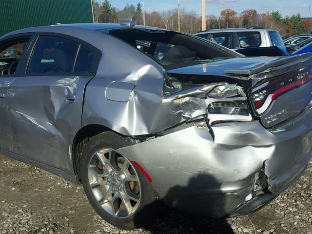 2C3CDXJG8GH144427 - 2016 DODGE CHARGER SX SILVER photo 9