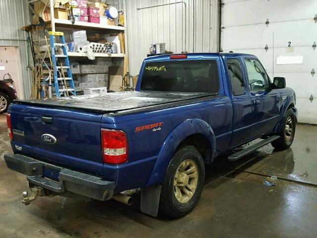 1FTLR4FE6BPA40462 - 2011 FORD RANGER SUP BLUE photo 4