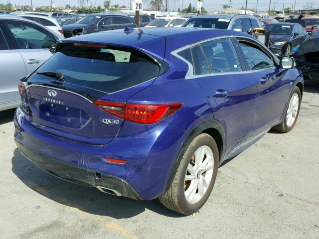 SJKCH5CP9HA030998 - 2017 INFINITI QX30 BASE BLUE photo 4