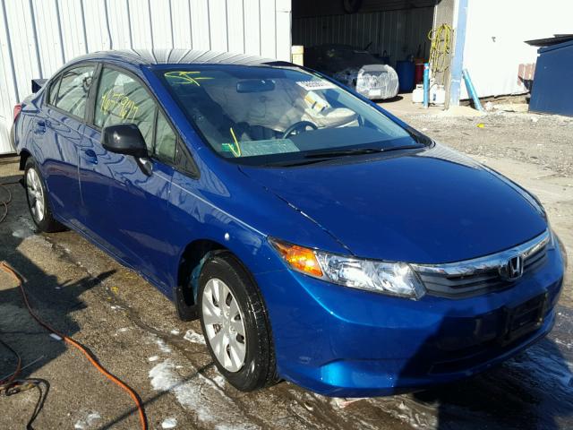 19XFB2F51CE074915 - 2012 HONDA CIVIC LX BLUE photo 1