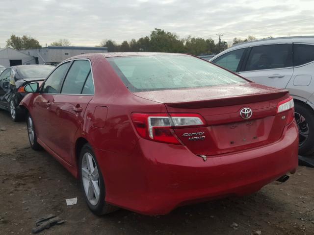 4T1BF1FK3DU721915 - 2013 TOYOTA CAMRY L RED photo 3