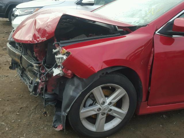 4T1BF1FK3DU721915 - 2013 TOYOTA CAMRY L RED photo 9