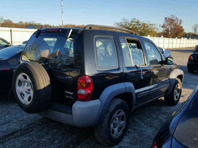 1J4GL48K73W679151 - 2003 JEEP LIBERTY SP BLACK photo 4