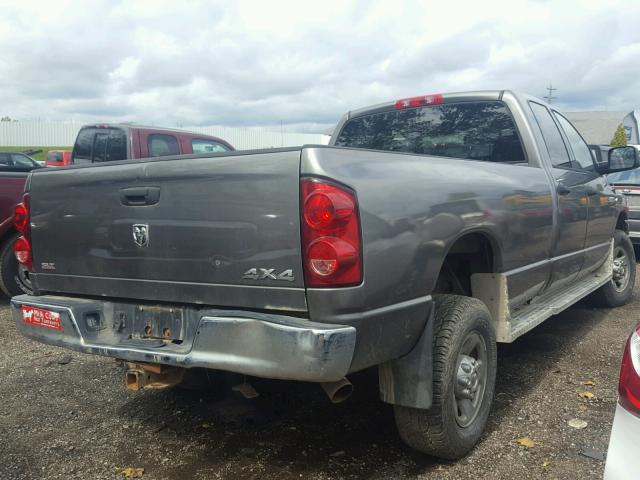3D7KS28A77G851655 - 2007 DODGE RAM 2500 S GRAY photo 4