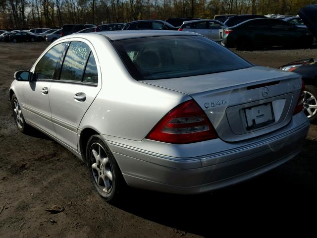 WDBRF81J24F522142 - 2004 MERCEDES-BENZ C 240 4MAT SILVER photo 3