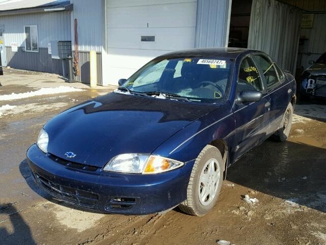 1G1JF524727211876 - 2002 CHEVROLET CAVALIER BLUE photo 2