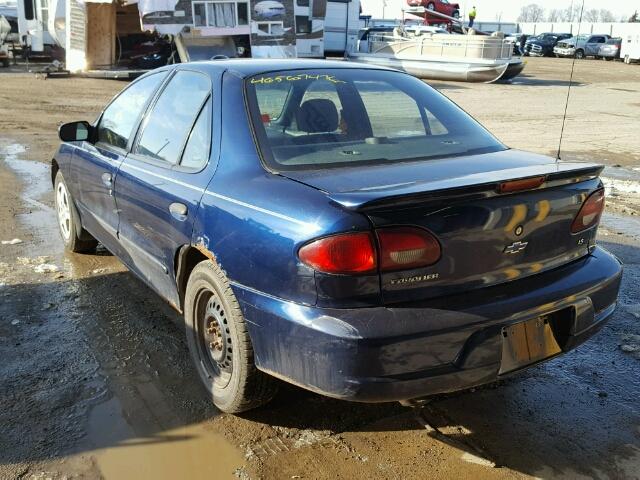 1G1JF524727211876 - 2002 CHEVROLET CAVALIER BLUE photo 3