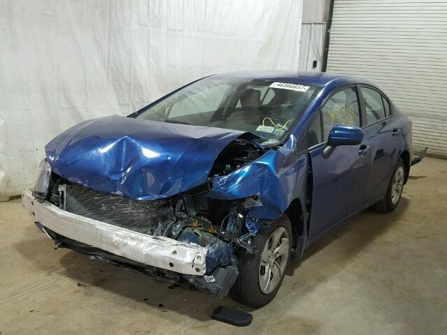 19XFB2F51FE263830 - 2015 HONDA CIVIC LX BLUE photo 2