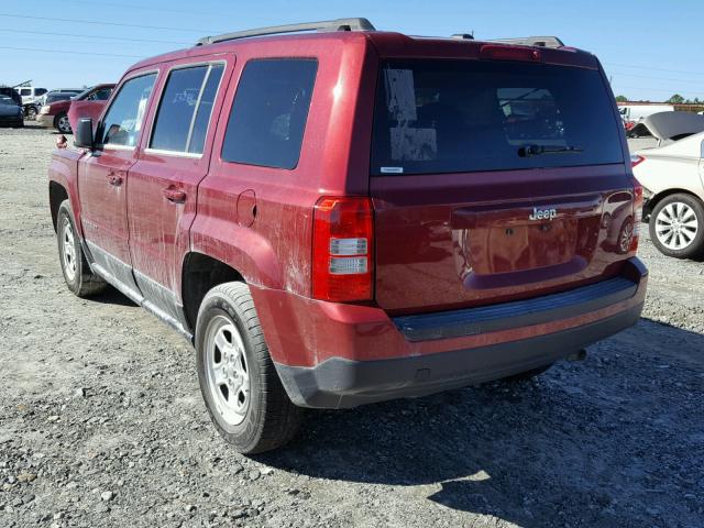 1C4NJPBA2HD149970 - 2017 JEEP PATRIOT SP BURGUNDY photo 3