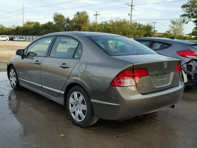 1HGFA16547L047770 - 2007 HONDA CIVIC LX BROWN photo 3