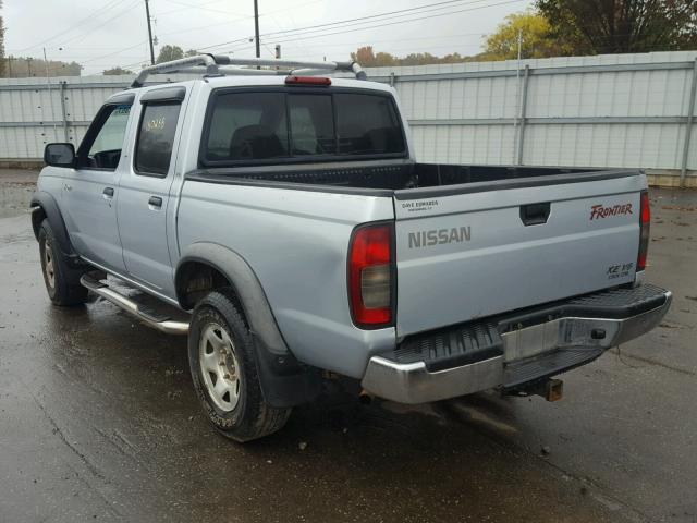 1N6ED27TXYC397018 - 2000 NISSAN FRONTIER C GRAY photo 3