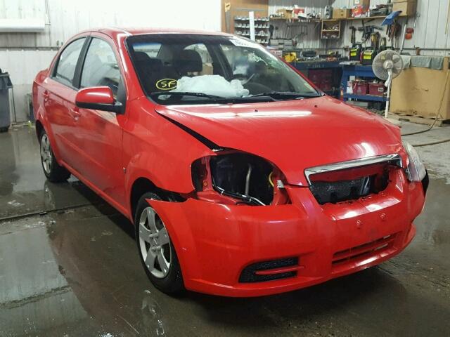 KL1TD56EX9B299314 - 2009 CHEVROLET AVEO LS RED photo 1