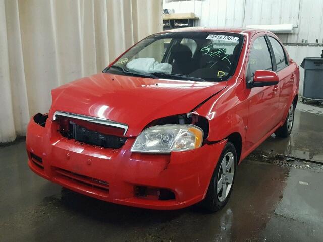 KL1TD56EX9B299314 - 2009 CHEVROLET AVEO LS RED photo 2