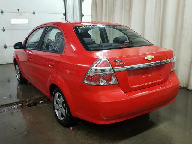 KL1TD56EX9B299314 - 2009 CHEVROLET AVEO LS RED photo 3
