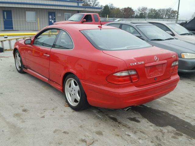 WDBLJ65G52F198429 - 2002 MERCEDES-BENZ CLK RED photo 3