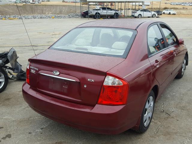 KNAFE121165224684 - 2006 KIA NEW SPECTR RED photo 4