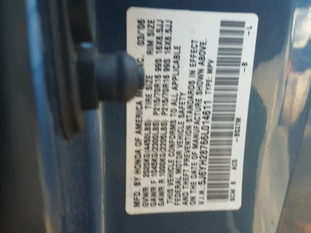 5J6YH28766L014611 - 2006 HONDA ELEMENT EX BLUE photo 10