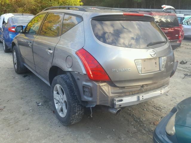 JN8AZ08WX5W425561 - 2005 NISSAN MURANO SL GRAY photo 3