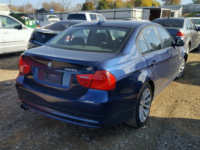 WBAPK7C52BA820860 - 2011 BMW 328 XI BLUE photo 4