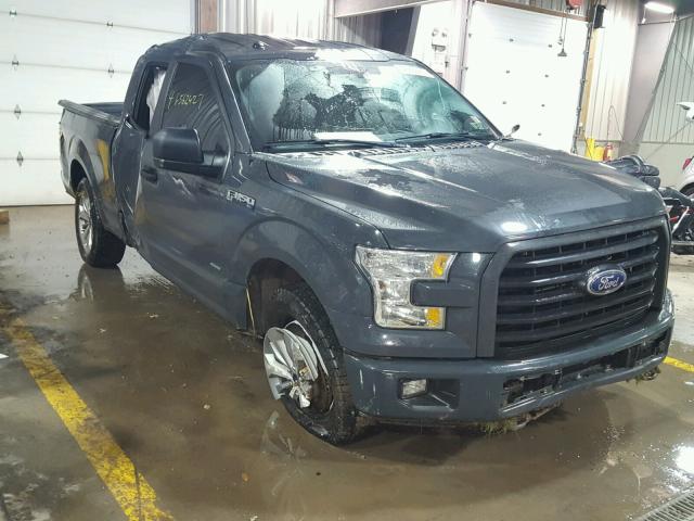 1FTEX1EP4HKC69700 - 2017 FORD F150 SUPER GRAY photo 1