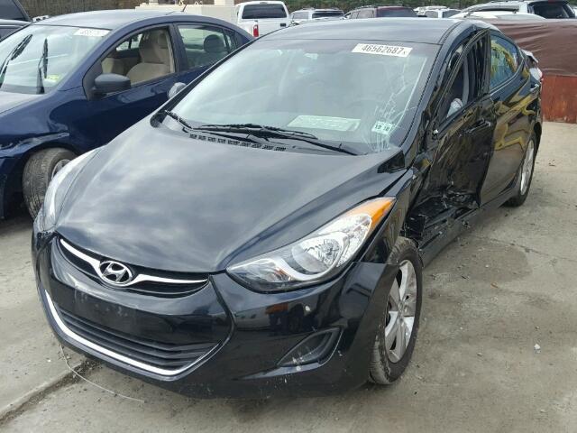 5NPDH4AE7DH425221 - 2013 HYUNDAI ELANTRA GL BLACK photo 2