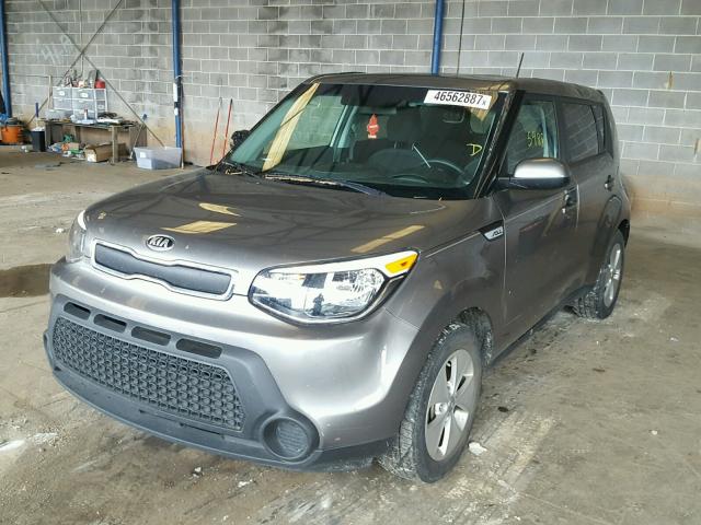 KNDJN2A20F7171736 - 2015 KIA SOUL GRAY photo 2