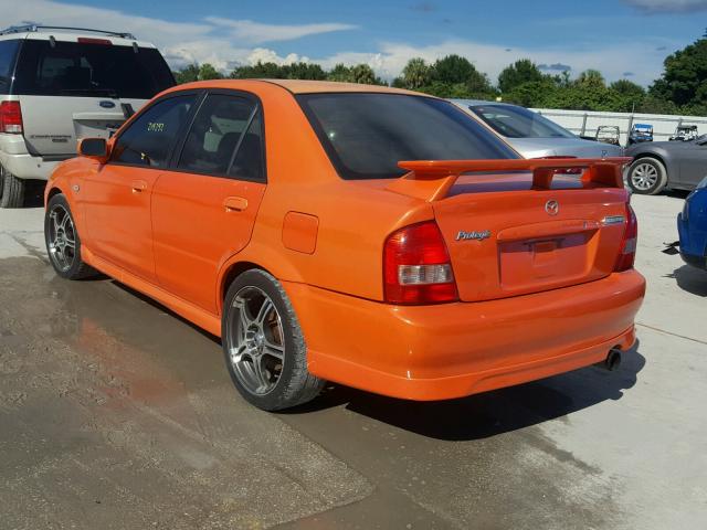 JM1BJ227130642386 - 2003 MAZDA PROTEGE SP ORANGE photo 3