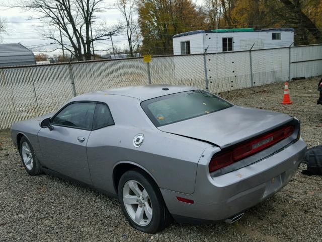 2C3CDYAG5DH596482 - 2013 DODGE CHALLENGER GRAY photo 3