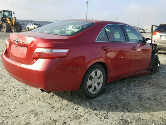 4T1BE46KX8U211412 - 2008 TOYOTA CAMRY RED photo 4